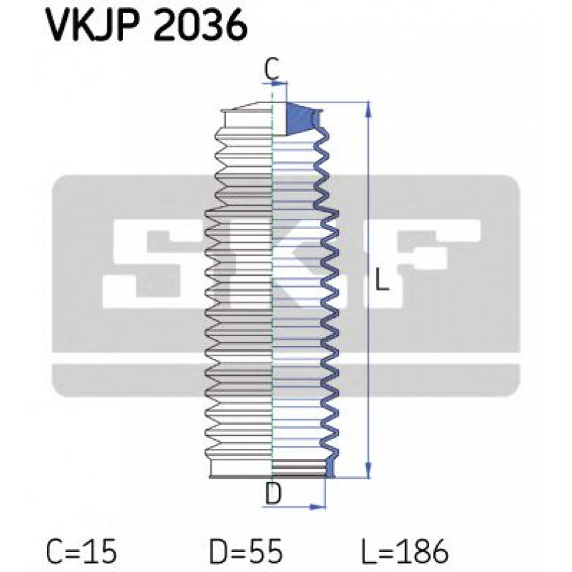 VKJP 2036 SKF - Пильовик привідного валу